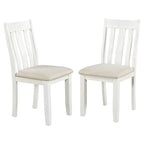 Ensemble de salle à manger 7 pièces de style rétro avec table extensible et 6 chaises rembourrées