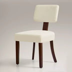 Chaises de salle à manger Subrtex Farmhouse Rattan (Lot de 2), Chaises de cuisine rembourrées en lin pour table à manger, Chaises d'appoint modernes du milieu du siècle, Marron