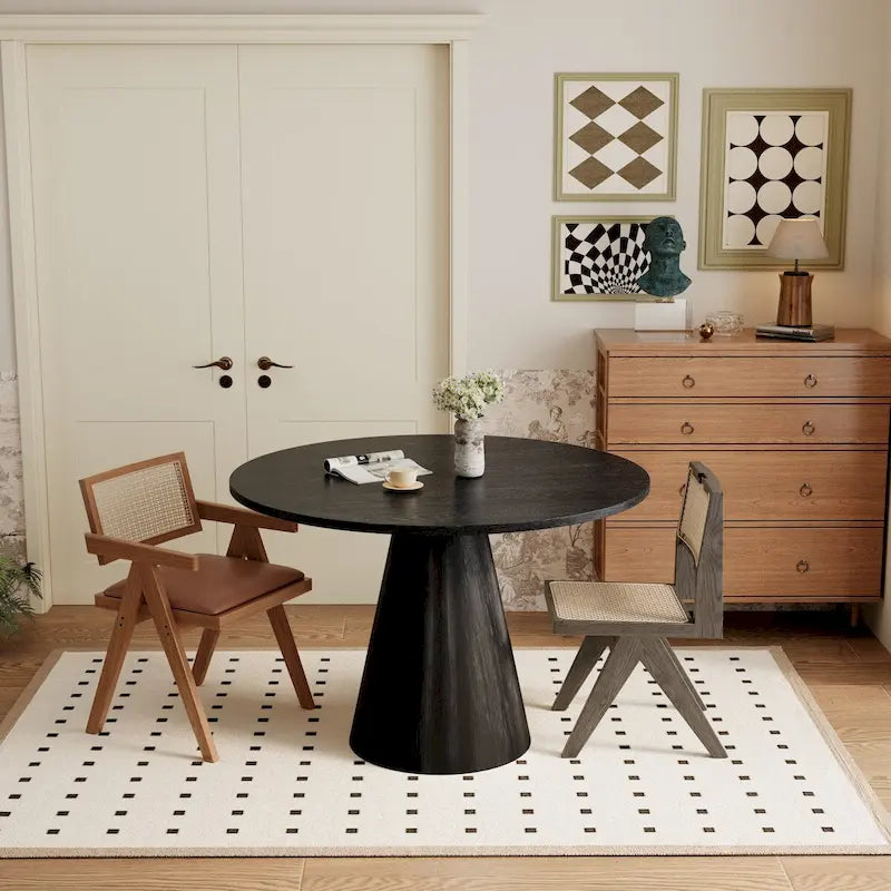 Table à manger ronde rétro