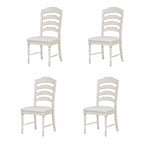 Vintage Traditional 4-Piece Upholstered Dining Chairs with Serrated Backs