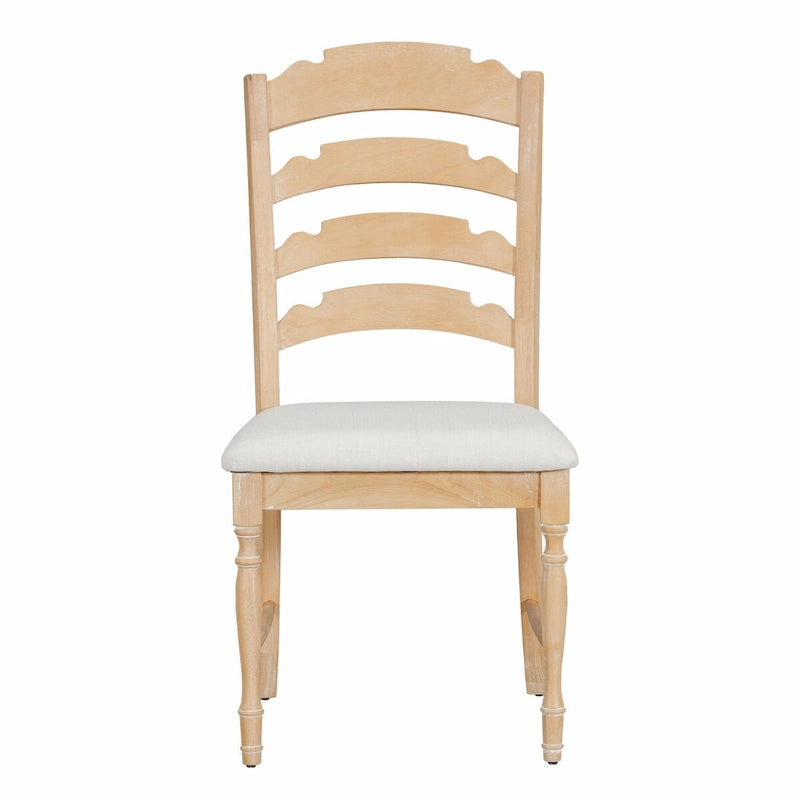 Chaises de salle à manger capitonnées 4 pièces traditionnelles vintage à dossier cranté