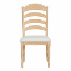 Chaises de salle à manger capitonnées 4 pièces traditionnelles vintage à dossier cranté