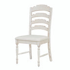 Chaises de salle à manger capitonnées 4 pièces traditionnelles vintage à dossier cranté