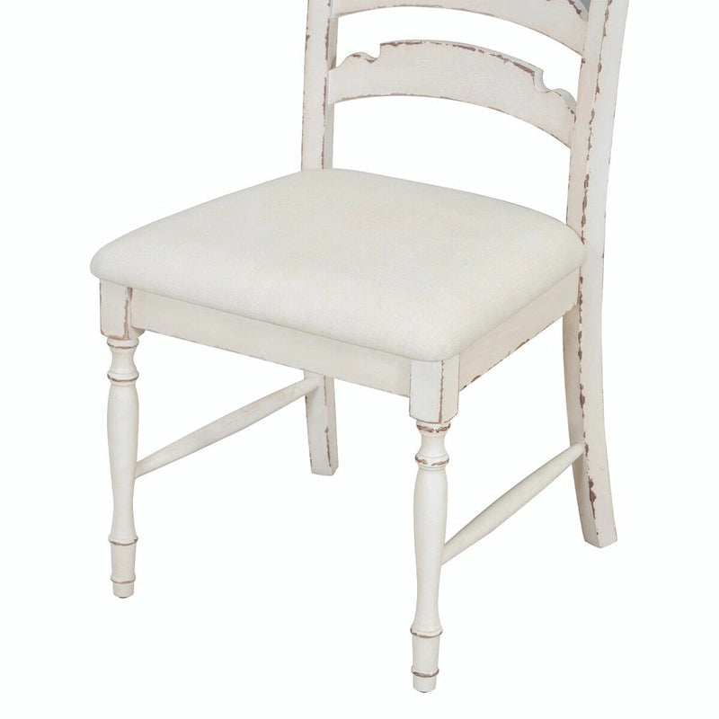 Chaises de salle à manger capitonnées 4 pièces traditionnelles vintage à dossier cranté