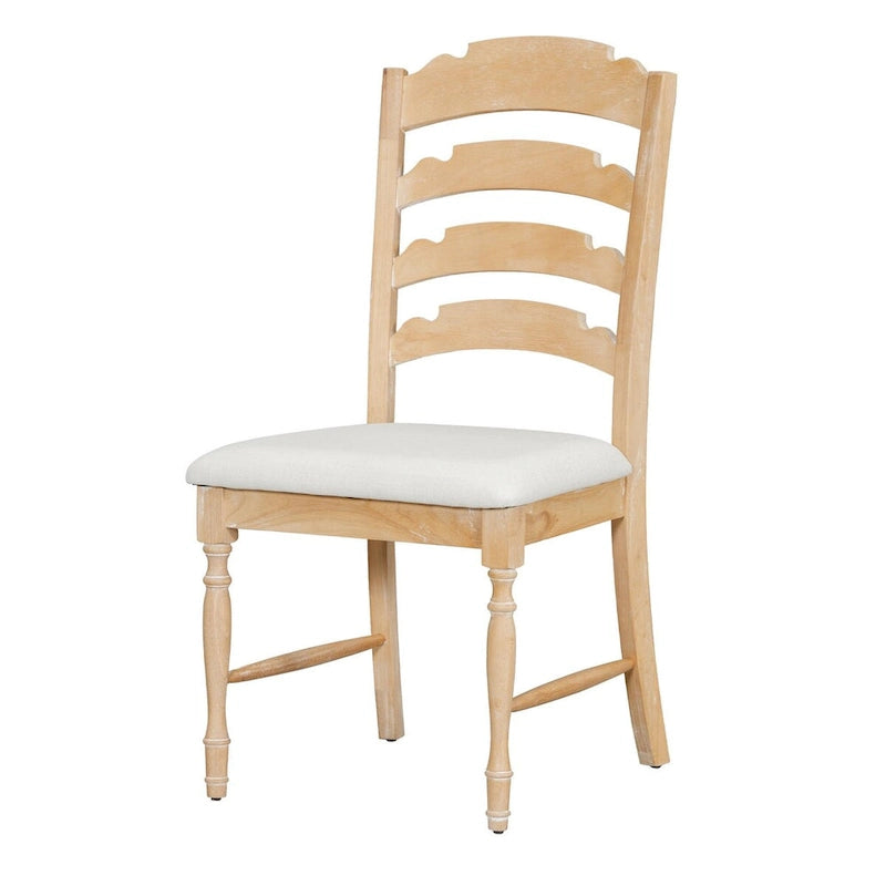 Chaises de salle à manger capitonnées 4 pièces traditionnelles vintage à dossier cranté