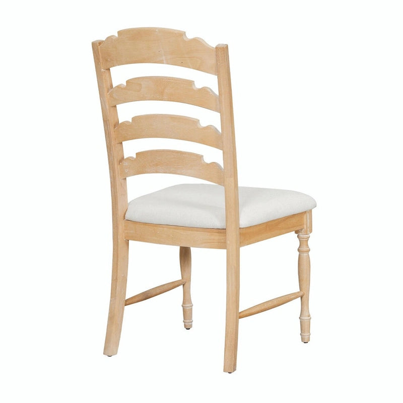 Chaises de salle à manger capitonnées 4 pièces traditionnelles vintage à dossier cranté
