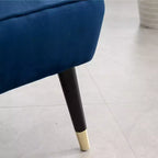 Roundhill Furniture Elon - Fauteuil d'appoint contemporain en velours, bleu