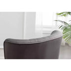 Fauteuil d'appoint contemporain en velours Elon de Roundhill Furniture, gris