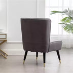 Fauteuil d'appoint contemporain en velours Elon de Roundhill Furniture, gris