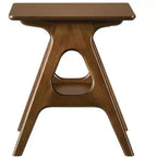 Table d'appoint avec étagère en bois Arona de style moderne du milieu du siècle par Roundhill Furniture
