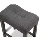 Ensemble de salle à manger 3 pièces en bois hauteur comptoir Roundhill Furniture Sora, gris