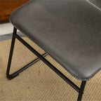 Roundhill Furniture Chaises de salle à manger Lotusville en similicuir PU vintage, gris antique, lot de 2