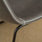 Roundhill Furniture Chaises de salle à manger Lotusville en similicuir PU vintage, gris antique, lot de 2