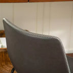 Roundhill Furniture Chaises de salle à manger Lotusville en similicuir PU vintage, gris antique, lot de 2