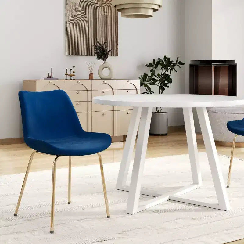 Ensemble de salle à manger rond 5 pièces Avant de Roundhill Furniture, avec table et 4 chaises