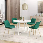 Ensemble de salle à manger rond 5 pièces Avant de Roundhill Furniture, avec table et 4 chaises