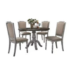 Ensemble de salle à manger en bois Iris de Roundhill Furniture, blanc vieilli, 5 pièces