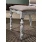 Ensemble de salle à manger en bois Iris de Roundhill Furniture, blanc vieilli, 5 pièces