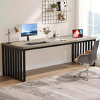 Lantine 78.74 Très Long Bureau d'Ordinateur pour 2 Personnes pour Bureau à Domicile