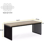 Lantine 78.74 Très Long Bureau d'Ordinateur pour 2 Personnes pour Bureau à Domicile