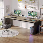 Lantine 78.74 Très Long Bureau d'Ordinateur pour 2 Personnes pour Bureau à Domicile