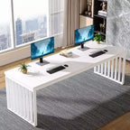 Lantine 78.74 Très Long Bureau d'Ordinateur pour 2 Personnes pour Bureau à Domicile