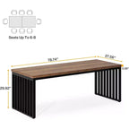 Lantine 78.74 Très Long Bureau d'Ordinateur pour 2 Personnes pour Bureau à Domicile