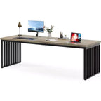 Lantine 78.74 Très Long Bureau d'Ordinateur pour 2 Personnes pour Bureau à Domicile
