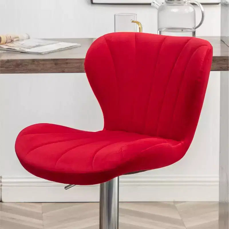 Tabourets de bar pivotants ajustables Ellston rembourrés rouges, lot de 2
