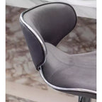 Tabouret de bar pivotant réglable en velours Masaccio de Roundhill Furniture, gris, lot de 2