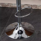 Tabouret de bar pivotant réglable en velours Masaccio de Roundhill Furniture, gris, lot de 2