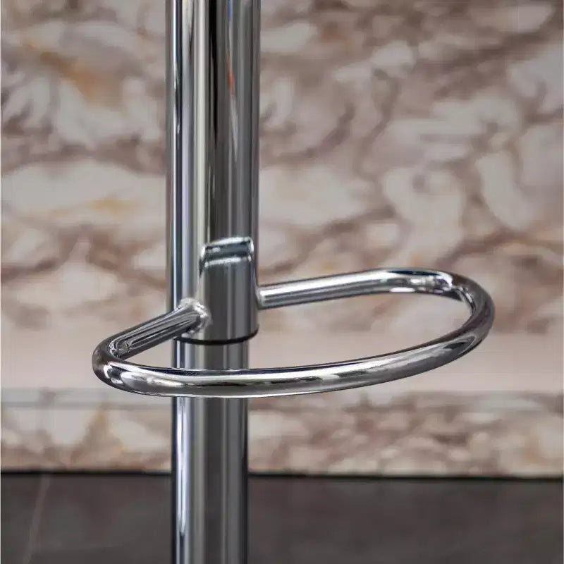Tabouret de bar pivotant réglable en velours Masaccio de Roundhill Furniture, gris, lot de 2