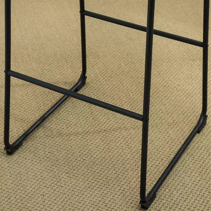 Tabourets de bar en similicuir PU vintage Lotusville de Roundhill Furniture, Marron antique, Lot de 2