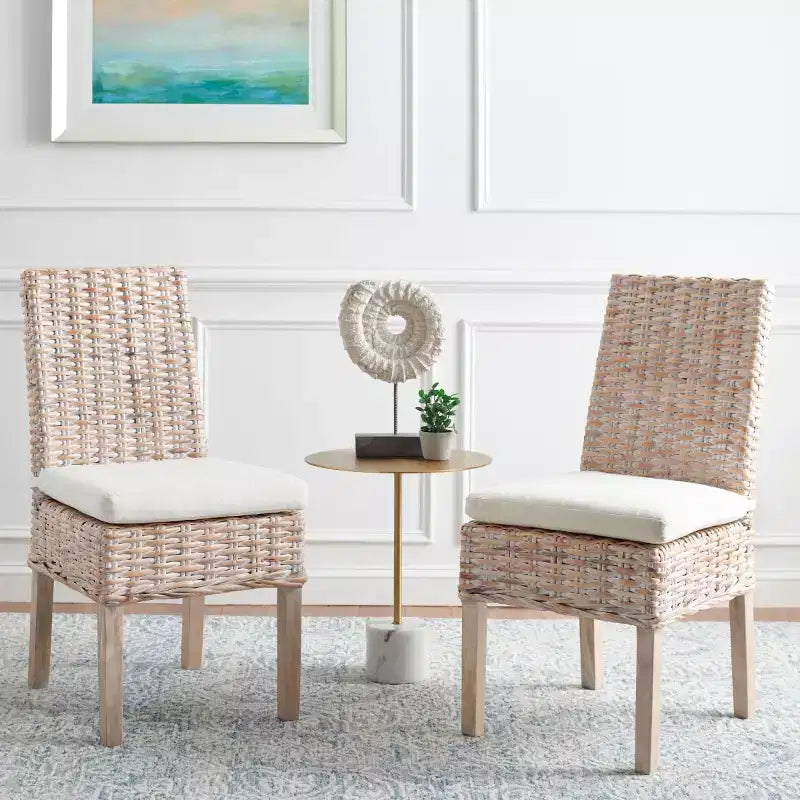 Chaise d'appoint Sanibel avec coussin (lot de 2) - FOX6541 - Safavieh Couture