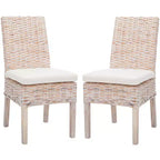Chaise d'appoint Sanibel avec coussin (lot de 2) - FOX6541 - Safavieh Couture