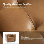 Fauteuil club pivotant Frankie en cuir véritable | HULALA HOME