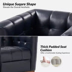 Fauteuil club pivotant Frankie en cuir véritable | HULALA HOME