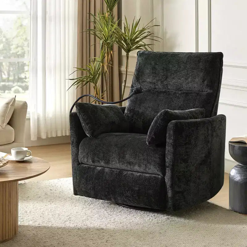 Fauteuil inclinable, pivotant et berçant Julius 38 Power Nursery avec port USB | HULALA HOME