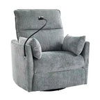 Fauteuil inclinable, pivotant et berçant Julius 38 Power Nursery avec port USB | HULALA HOME