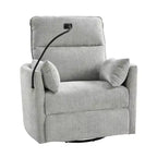 Fauteuil inclinable, pivotant et berçant Julius 38 Power Nursery avec port USB | HULALA HOME