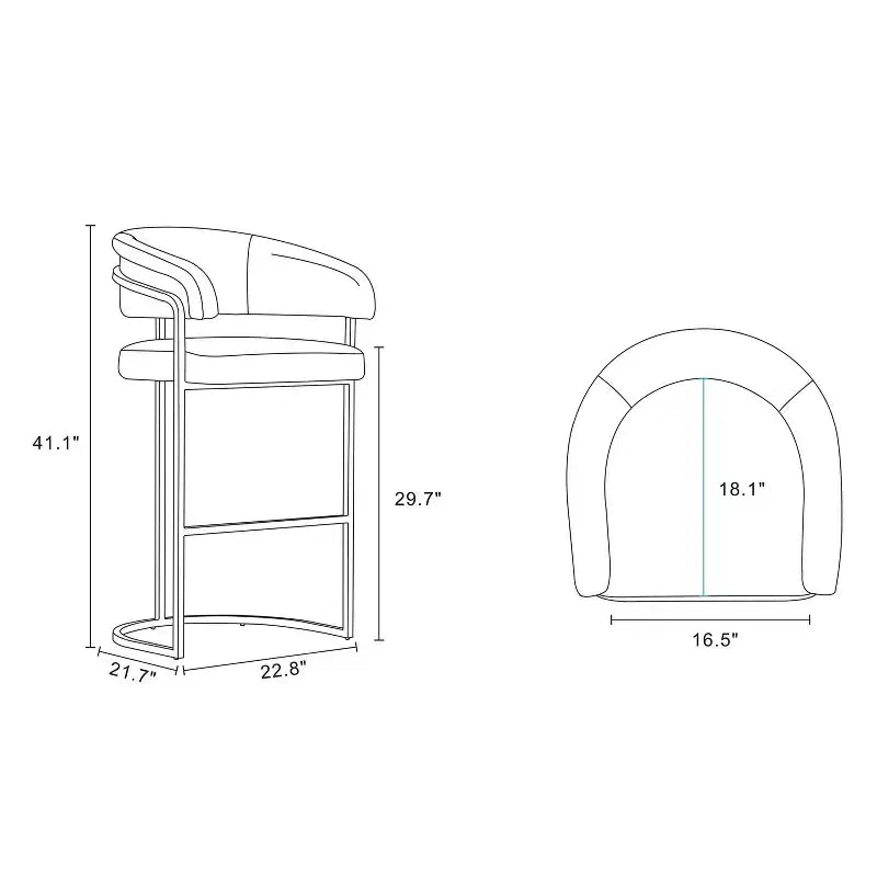 Tabouret de bar moderne en similicuir Augusta de Manhattan Comfort