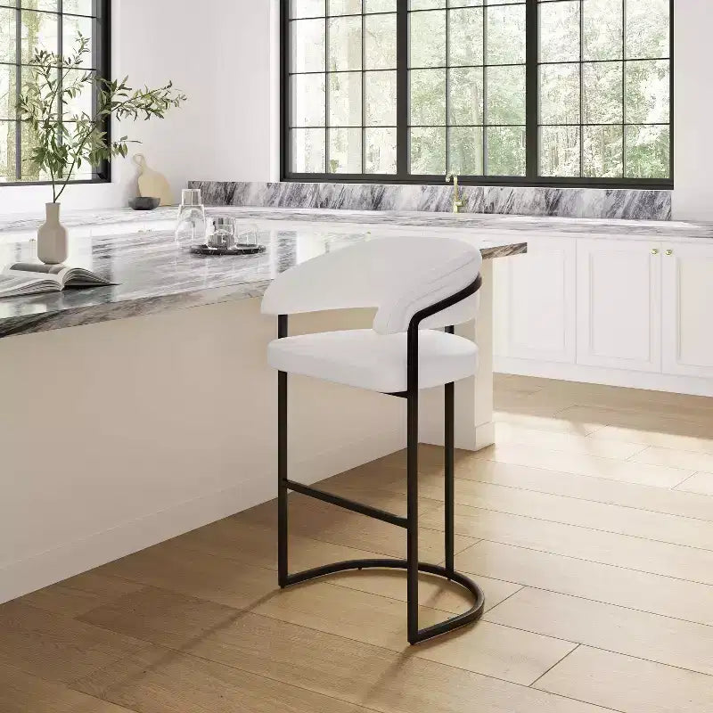 Tabouret de bar moderne en similicuir Augusta de Manhattan Comfort