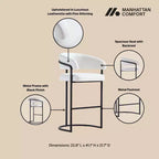 Tabouret de bar moderne en similicuir Augusta de Manhattan Comfort