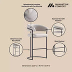 Tabouret de bar moderne en similicuir Augusta de Manhattan Comfort