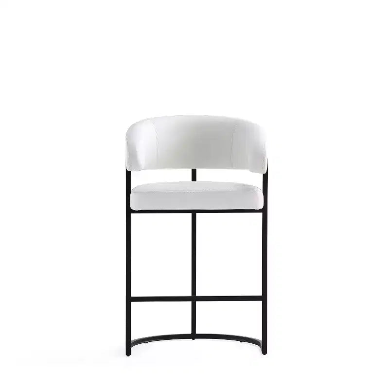 Lot de 2 tabourets de bar à hauteur de comptoir modernes rembourrés en similicuir Augusta de Manhattan Comfort