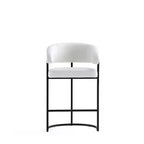 Lot de 2 tabourets de bar à hauteur de comptoir modernes rembourrés en similicuir Augusta de Manhattan Comfort