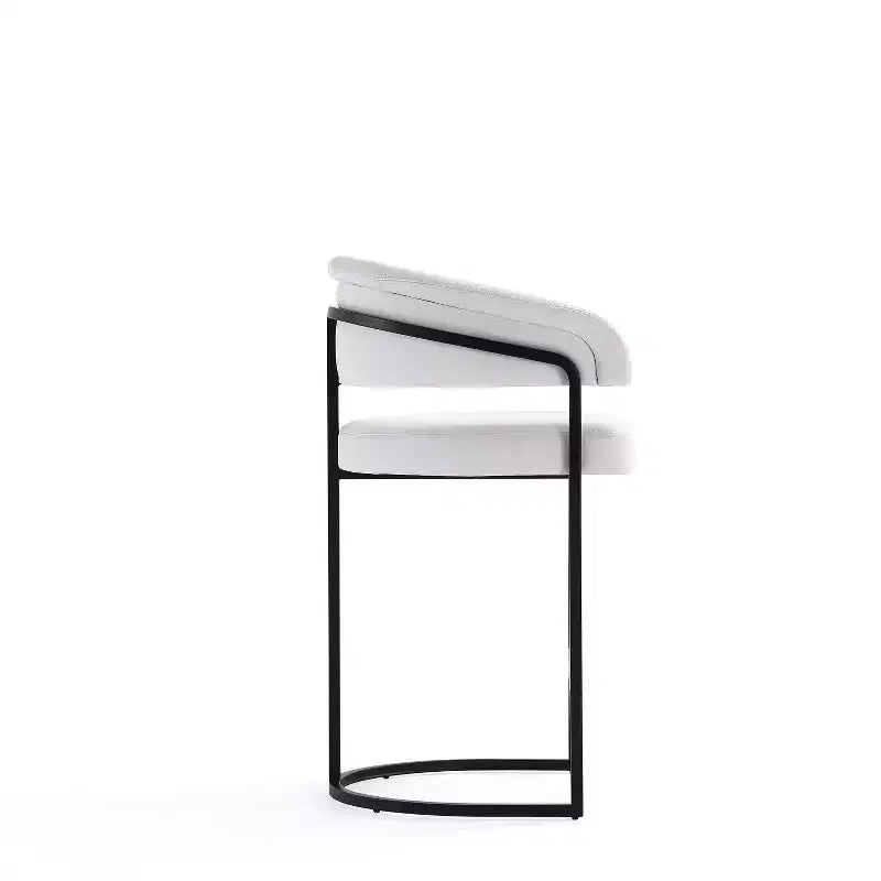 Lot de 2 tabourets de bar à hauteur de comptoir modernes rembourrés en similicuir Augusta de Manhattan Comfort
