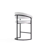 Lot de 2 tabourets de bar à hauteur de comptoir modernes rembourrés en similicuir Augusta de Manhattan Comfort