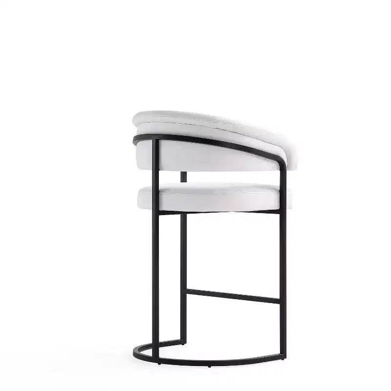 Lot de 2 tabourets de bar à hauteur de comptoir modernes rembourrés en similicuir Augusta de Manhattan Comfort