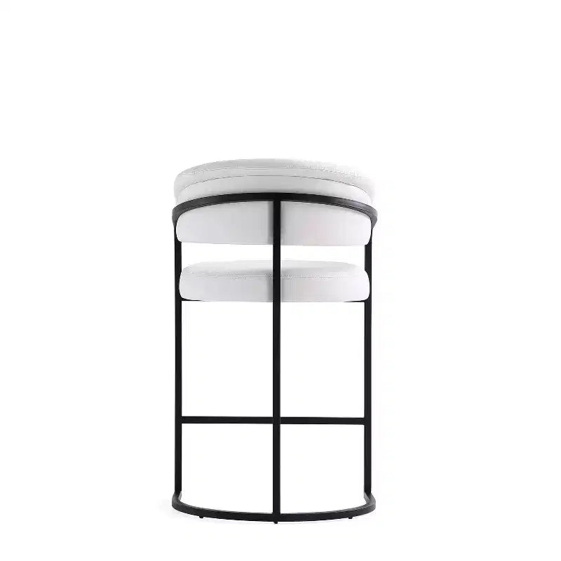 Lot de 2 tabourets de bar à hauteur de comptoir modernes rembourrés en similicuir Augusta de Manhattan Comfort